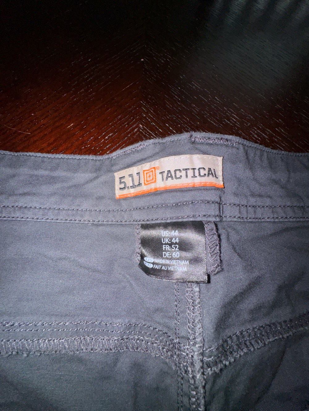 5.11 Tactical Men's Shorts, Charcoal Gray, Size 44, 9” Inseam - Picture 5 of 5